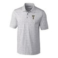 thumbnail image 2 of Men's Cutter & Buck Steel Georgia Tech Yellow Jackets Vault Advantage Tri-Blend Space Dye Big & Tall Polo, 2 of 3