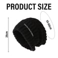 thumbnail image 4 of Gorro de punto para mujer, gorros cálidos de invierno, gorros de esquí, gorros casuales lisos con puños, gorros suaves y cómodos, gorros de moda, 4 of 5