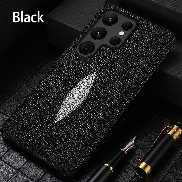Funda de teléfono de lujo Stingray para Samsung S23, S21, S22 ultra, S21 FE, s20 plus, Funda de cuero genuino para Galaxy s23 Ultra s22 Fivean unisex