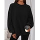 thumbnail image 3 of Sudadera PRETTYGARDEN para Mujer Oversized Cuello Redondo Negra, 3 of 6