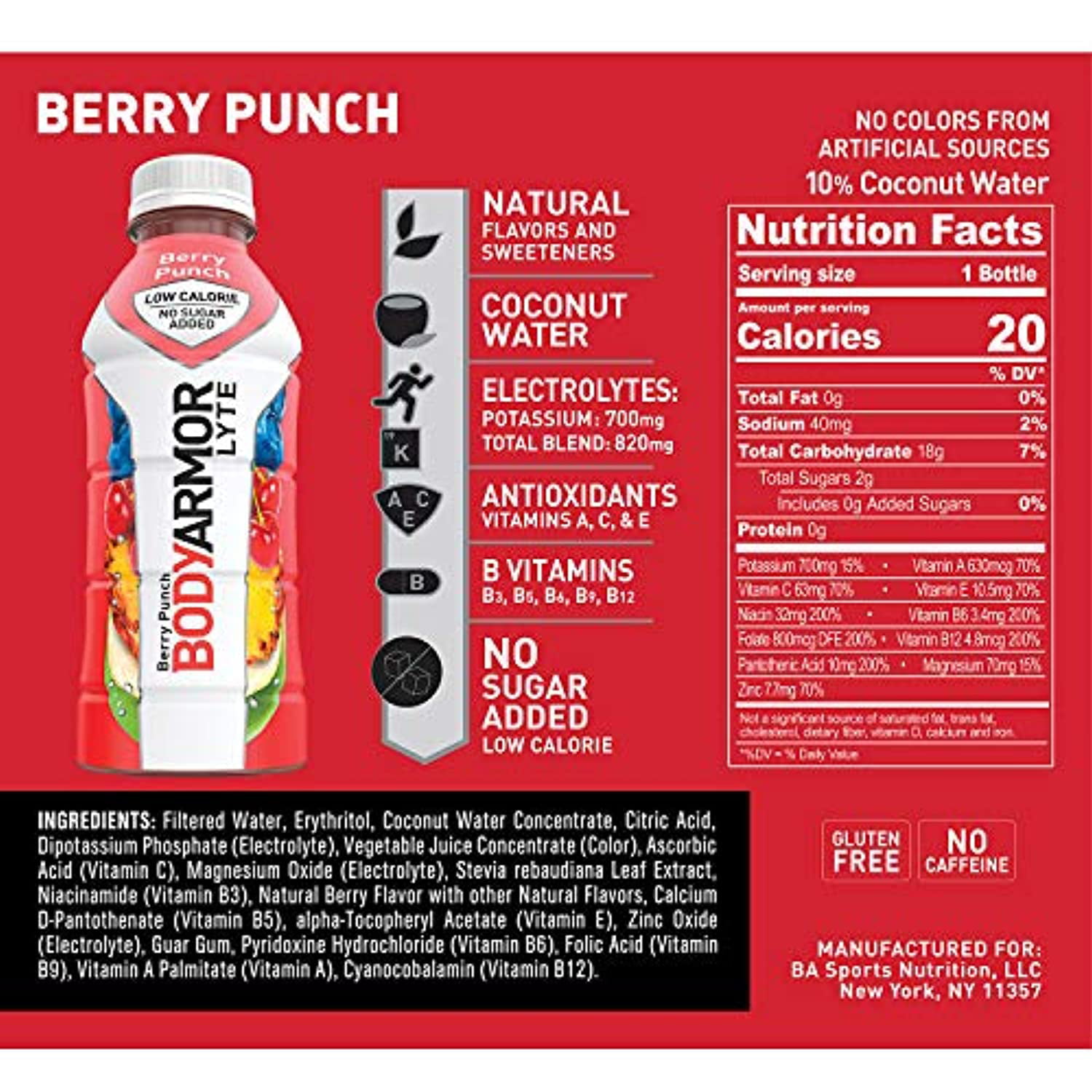 BODYARMOR Flash I.V. Hydration Packets (Variety Pack of 8), Electrolyte-Infused Water, 20 fl oz (Variety Pack)
