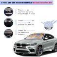 thumbnail image 4 of Car Windshield Sun Shade 2-Pack, 28x31 Inch Silver UV Blocker - Foldable Heat Shield for Front Windows, Universal Auto Sun Protector (Medium), 4 of 6