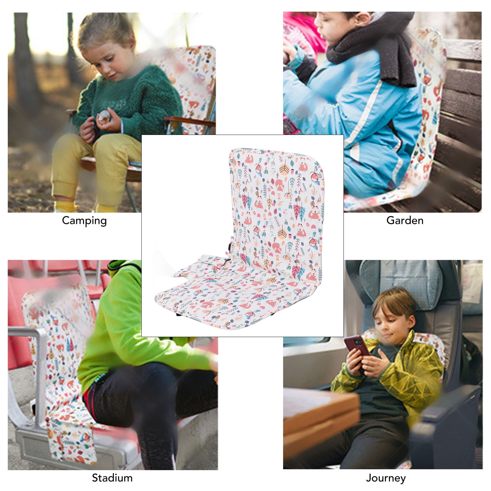 Coussin Chauffant Sans Fil - 3 Niveaux (40°C-60°C) - Chauffage 4 Zones - Alimentation USB/Type-C - Pour Bureau, Stade, Camping - 11