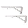 thumbnail image 3 of Collapsible Shelf Bracket, Rustproof 90kg Load Bearing Wall Mounted 2pcs Floating Shelf Bracket  for Boat for RV, 3 of 8