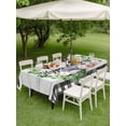 thumbnail image 3 of Easter Outdoor Tablecloth - 52x70 Inch Rectangle Dining Table Cover, Spring Watercolor Bunny Flower Leaf Grey Wood Grain Waterproof Outdoor Table Cloth with Umbrella Hole & Zipper for Picnic/Patio, 3 of 7
