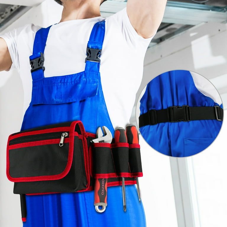 Tool Belt Magnetic Pouch 27-Pockets Heavy Duty Padded Belts For