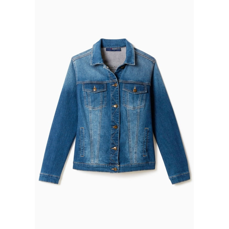 Walmart plus hot sale size denim jacket