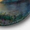thumbnail image 3 of Designart 'Sunrise Summer With Beautiful River Spring Forest' Lake House Circle Metal Wall Art 29x29 - Disc of 29, 3 of 5