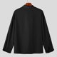 thumbnail image 3 of Ceisia Men Solid Color Long Sleeve Stand Up Collar Button Casual Gift Daily Outdoor Fashion Hoodie Top, 3 of 7