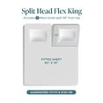 thumbnail image 3 of Bare Home Luxury 1800 Collection Fitted Sheet, Ultra-Soft, Deep Pocket, Split Head Flex King, Sand, 3 of 9