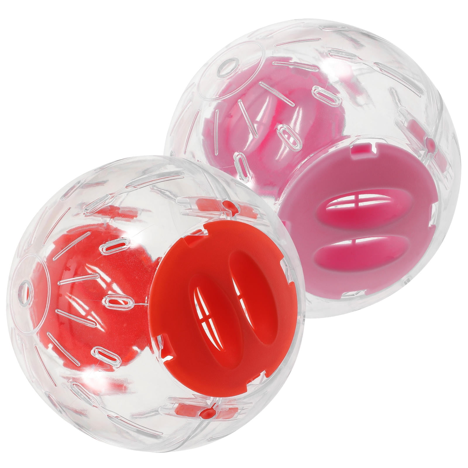 FOMIYES 2Pcs Small Pet Running Balls for Hamsters and Guinea Pigs Assorted Color Ventilated