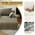 thumbnail image 6 of 80" Oversized Double Chaise Lounge Chair, Plush Upholstered Sectional Sofa Bed, Deep Seat Sleeper Couch with Pillows, Modern Memory Foam Loveseat for Living Room ，Bedroom, No Assembly Required，Camel, 6 of 10