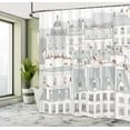 thumbnail image 5 of Ambesonne Cityscape Shower Curtain, Paris Aerial Scenery, 69"Wx84"L, Pale Grey Orange White, 5 of 5
