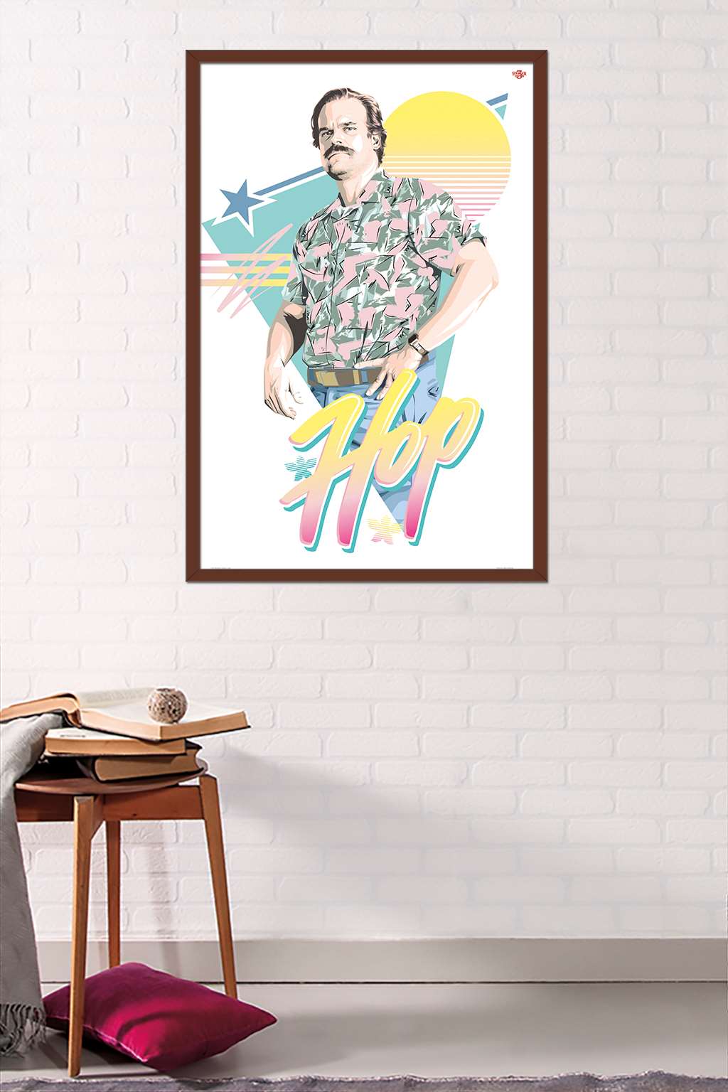 Netflix Stranger Things: Season 3 - Hop Wall Poster, 22.375" x 34", Framed