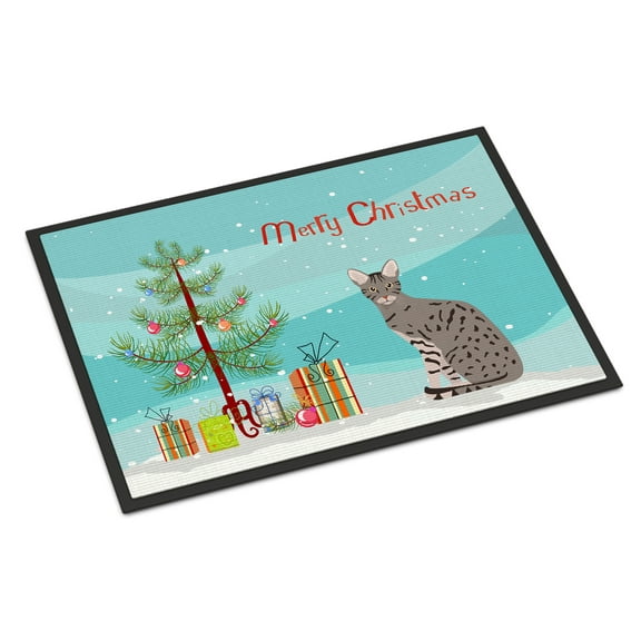 Ocicat #1 Cat Merry Christmas Door Mat