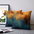 thumbnail image 2 of Blue Teal Orange Pillow Covers 18x18 Set of 2, Retro Abstract Gradient Mottled Art Throw Pillow Covers Decorative Couch Cushion Cover, Microfiber Soft Square Pillowcases for Bedroom Living Room Sofa, 2 of 9