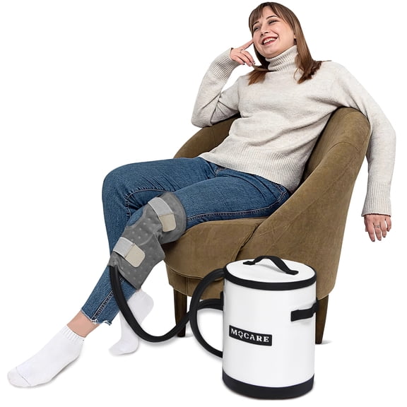 Ice Machine for Knee After Surgery Cold Therapy Machine for Sports Injuries Sprains Reduce Swelling with Digital Timer Quiet Pump