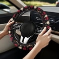 thumbnail image 2 of Uorisanigo Rose Fluffy Steering Wheel Cover Deer Print Car Steering Wheel Cover 15 Inch Soft Car Steering Wheel Protector for Winter Breathable Car Wheel Cover Thicken Car Decor Gift for Holiday, 2 of 8