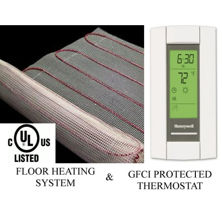 90 Sqft Warming Systems 120 V Electric Tile Radiant Floor Heating Mat with GFCI Protected Programmable