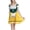 Yellow-A, variant on WREESH Womens Oktoberfest Plaid Dress Dresses Cosplay Maid Uniform Short Sleeve Neck Waisted Dress Stage Performance Yellow A
