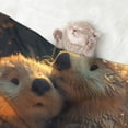 thumbnail image 2 of Pofeuu Adorable Otter Pair Hug Print Puppy Blanket,Dog Blankets,Pet Blanket Cozy Cat Blankets for Indoor Cats, Fuzzy Pet Blanket for Kitten Doggy Dog Blankets-Small, 2 of 8