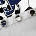 thumbnail image 4 of Feelyou Initial E Black Out Curtains, Football Soccer Curtains Pack of 2 (42x63 Each), 4 of 6