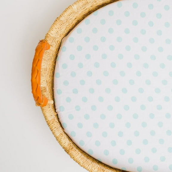 Mint Polka Dot Changing Pad Cover