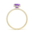 thumbnail image 2 of ANGARA Natural 1.2 Ct. Amethyst with Diamond Classic Ring in 14K Yellow Gold for Women (Ring Size: 10), 2 of 8