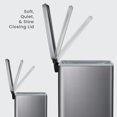 thumbnail image 5 of Home Zone Living 12 Gallon and 1.3 Gallon Kitchen Trash Can Value Bundle Set, Stainless Steel Wastebasket with Lid and Slim Design, 5 of 17