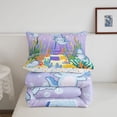 thumbnail image 5 of Manfei Initial A Art Twin Comforter Sets,Kawaii Axolotl Bedding Set For Girls,Blue Purple,Colorful Stars Reversible,2-Piece,1 Comforter and 1 Pillowcase, 5 of 8