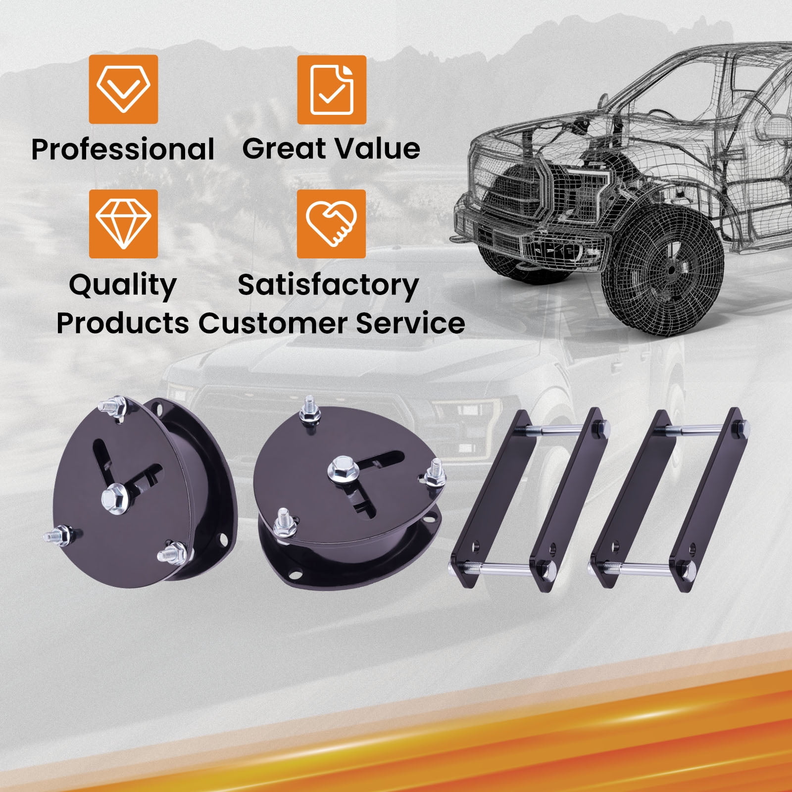 maXpeedingrods 2” Lift Kit for Honda ACTY HA4 1990-1998 Front Rear Suspension Lift Kit