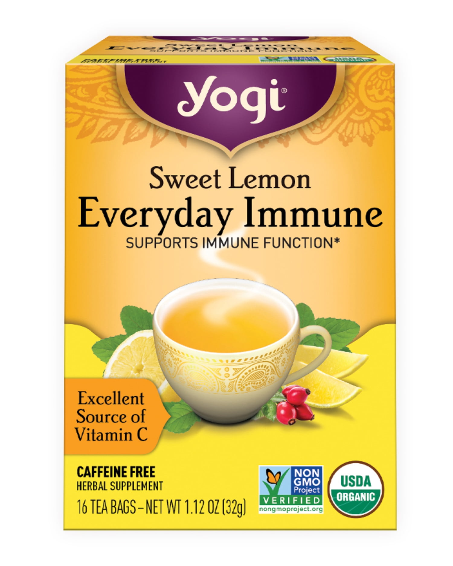 Yogi Tea, Herbal Tea Bags, Sweet Lemon Everyday Immune Tea, Supports