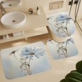 thumbnail image 6 of Ink Wash Daisy 4 Pcs Shower Curtain Sets with Rugs Include Waterproof Shower Curtain Non-Slip Rug Toilet Lid Cover Bath Mat Daisy Spring Summer Bloom Floral Waterproof Shower Curtain, 6 of 8