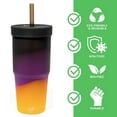 thumbnail image 6 of Silipint: Silicone 32oz Straw Tumblers: 2 Pack - Sun Storm, 6 of 7
