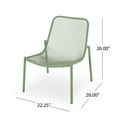 thumbnail image 3 of Christopher Knight Home Bucknell Outdoor Modern Iron Accent Chairs (Set of 2) by  - 26.00" W x 22.25" L x 26.00" H Matte Teal, 3 of 5