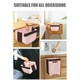thumbnail image 4 of QTBIUQ Folding Kitchen Wall Mounted Trash Can Bathroom Folding Car Garbage Bin Pink, 4 of 6
