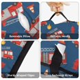 thumbnail image 6 of Fireman and Flame Blue Pattern Teens Toddler Nap Mat with Pillow, Sleeping Mat Bag for Preschool Daycare 51"x22", 6 of 6