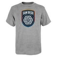 thumbnail image 2 of Youth  Heather Gray San Diego FC Primary Logo T-Shirt, 2 of 3
