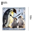 thumbnail image 2 of 10 Inch Wall Clock Battery Operated Silent Clock Decorative for Office, Kitchen, Outdoor, Living RoomWinter Snow Penguin Bird Multicolor, 2 of 4