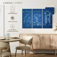 thumbnail image 4 of Elephant Stock Dental Clinic Tools Blueprint Wall Art - Horizontal Multi Panel Canvas - Living Room Wall Decor - Patent Multi Panel - Blue And White Decor - 65" x 42", 4 of 4