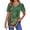 A Armygreen Floral, variant on Fantaslook Blouses for Women Dressy Casual V Neck Pleated Tunic Tops Summer Short Sleeve Boho Shirts