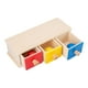 thumbnail image 3 of Caja de madera para objetos permanentes, juguete para el desarrollo del bebé, juguete sensorial, juguete Montessori. 3 cajones, 3 of 9