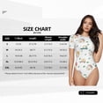 thumbnail image 5 of Uemuo Cartoon House Pattern Women's One Piece Short Sleeve Swimsuit Rash Guard Surfing Modest Quick-drying Swimsuit Beach Essentials-XX-Large, 5 of 9