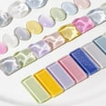 thumbnail image 5 of 40pcs Nail Art Display Card Transparent Glass Color Card Water Ripple Trapezoidal Display Nail Art Coloring Card Nail Art Tool, 5 of 5