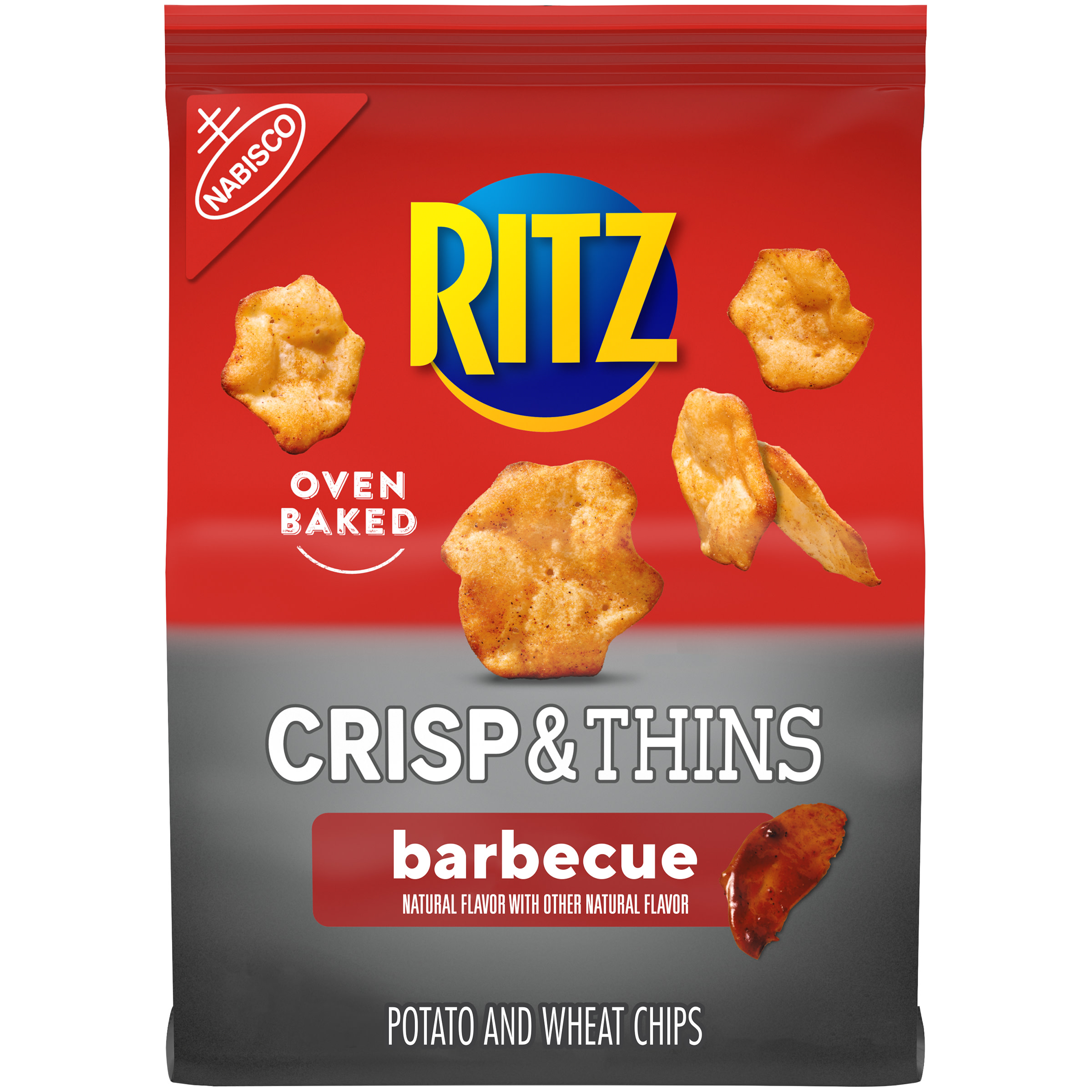 RITZ Crisp and Thins Barbecue Chips, 7.1 oz