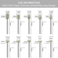 thumbnail image 4 of FABLE- 20Pcs 3Mm Rougher Surface Rotary Diamond Burr Drill Bits Grinding Carving Tool, 4 of 5