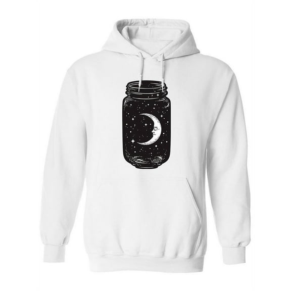 Crescent Moon And Stars. Hoodie Women -Image by Shutterstock, Female 3X-Large