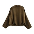 thumbnail image 6 of GEWSEY Faux Suede Jacket Women Oversized Long Sleeve Zip Up Epaulet Bomber Leather Jackets Oversized Casual Coat (Gold, M), 6 of 7