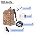 thumbnail image 3 of Rocae Traditional Tribal Aztec for Durable Canvas Backpack Leisure Large Bag Travel Rucksack Multi-function Backpack Medium, 3 of 8