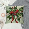 thumbnail image 2 of Qinduosi Merry Christmas Tree Decorative Throw Pillow Covers Set of , Xmas Joy Snowflakes Green Outdoor Pillowcase, Winter Holiday Farmhouse Cushion Case Home Decor, 2 of 5